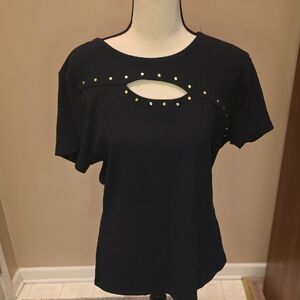 INC International Concepts Studded Cut-out top